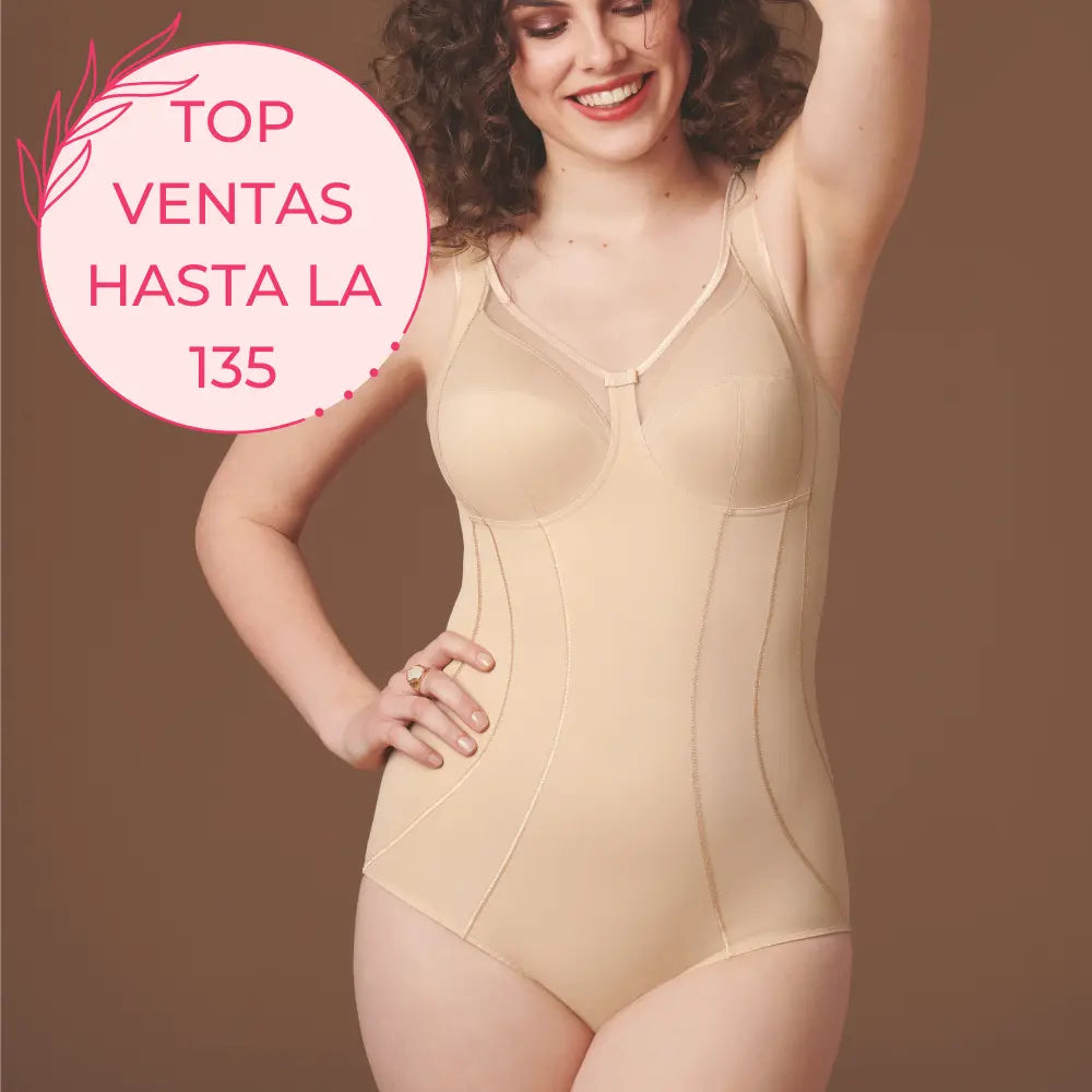 BODY REDUCTOR DE FIGURA – Nº1 EN VENTAS, SIN AROS CONFORT, CLARA BEIGE