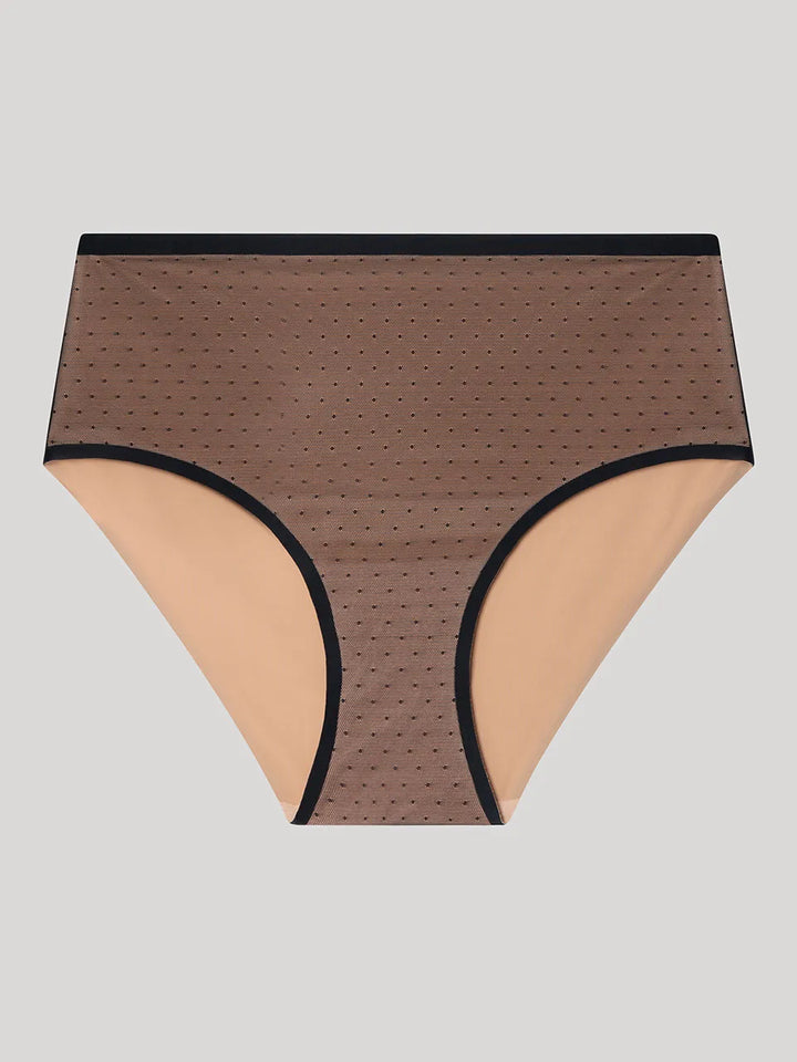Braguita alta en tejido plumetti delicado