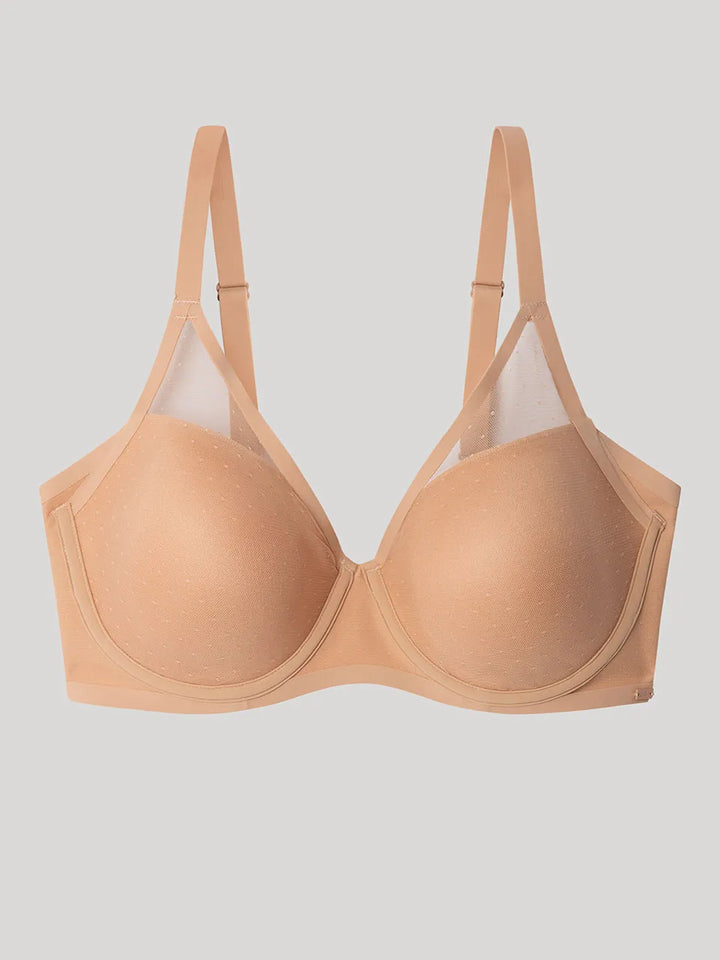 Sujetador bralette de capacidad y aros en tejido plumetti