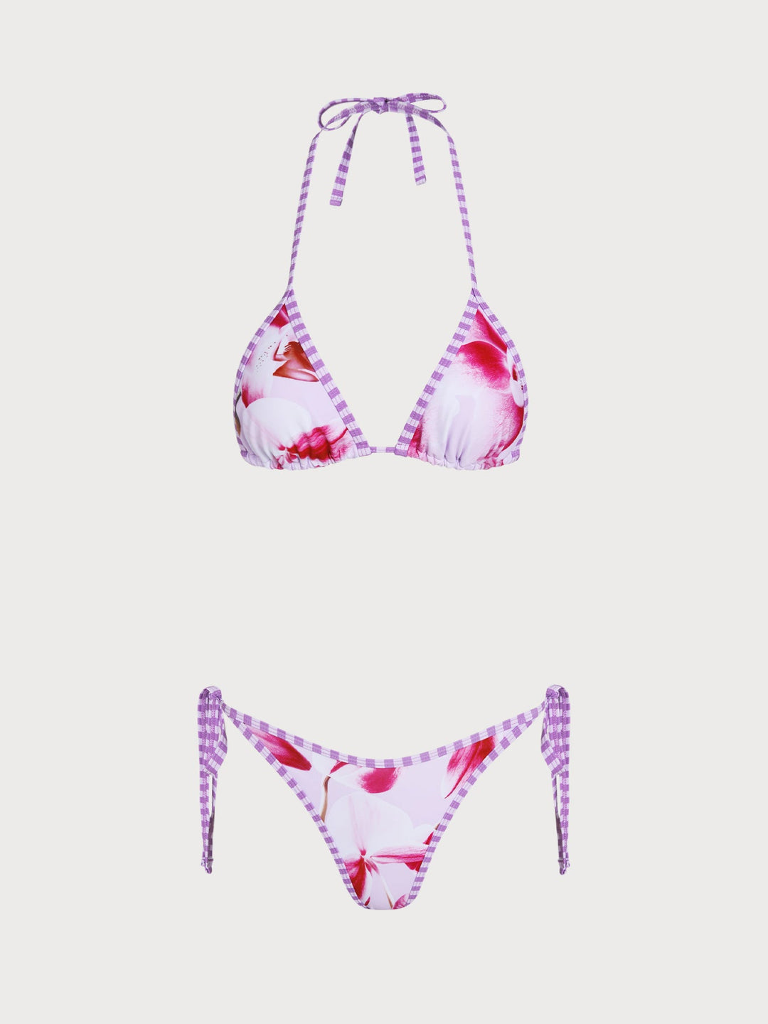 Yellow Floral Print Bikini Set