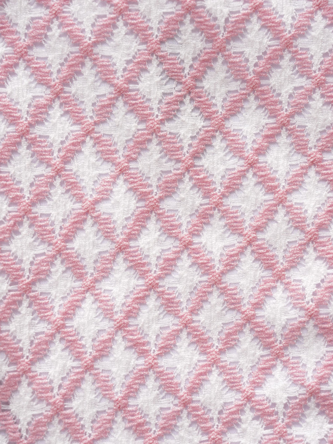Pink Contrast Plaid Shell Trim Bikini Set