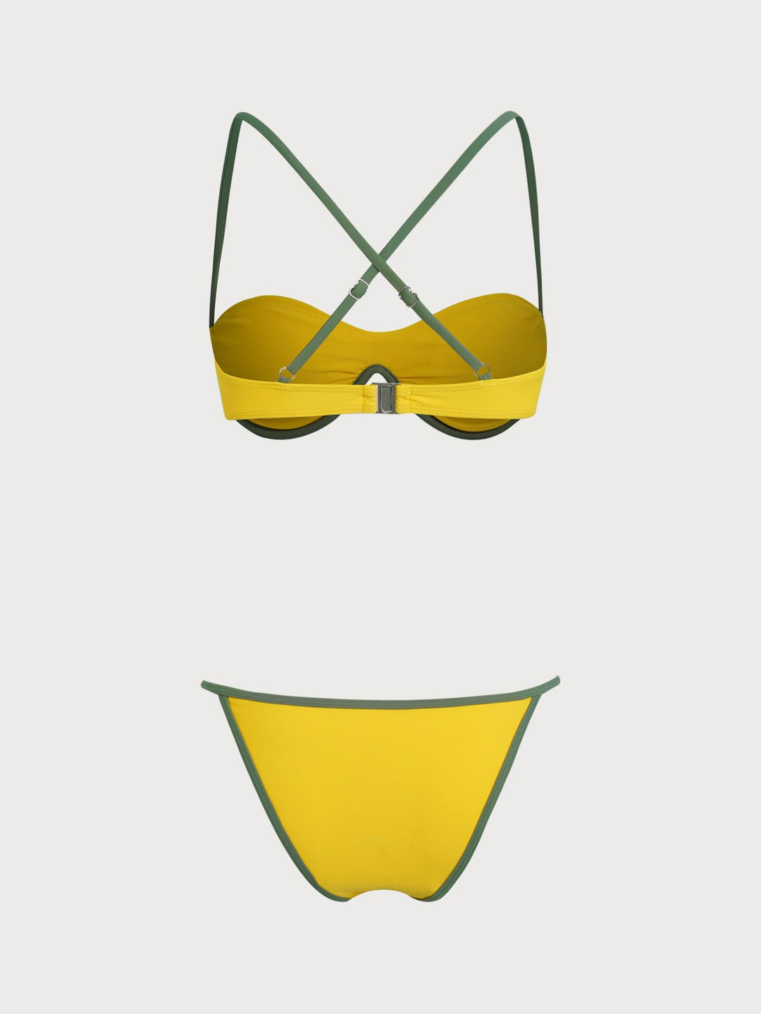 Ginger Ruched Contrast Bikini Set