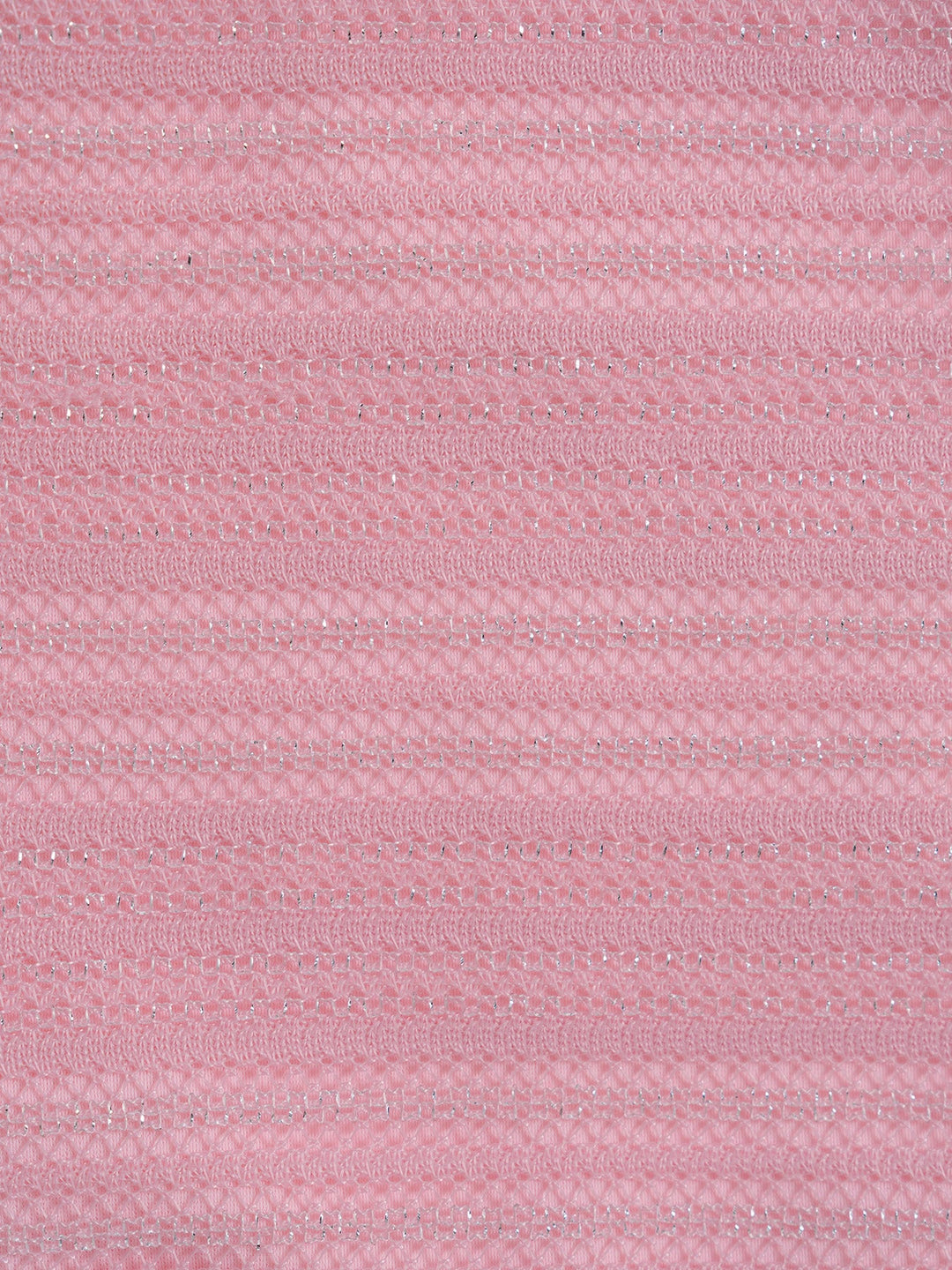 Light Pink Silver Thread Skirted Bikini Set