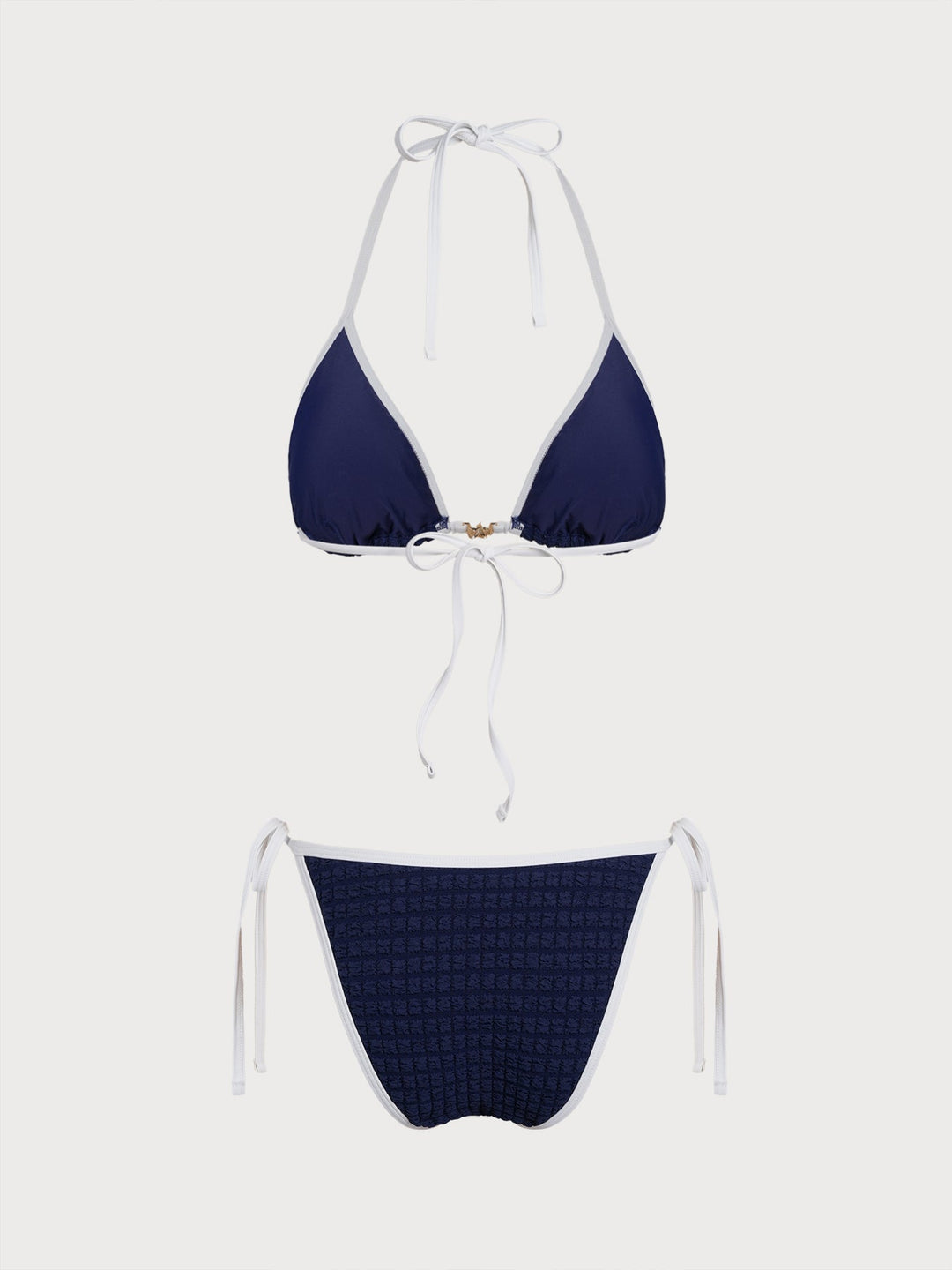 Blue Color Block Star Bikini Set
